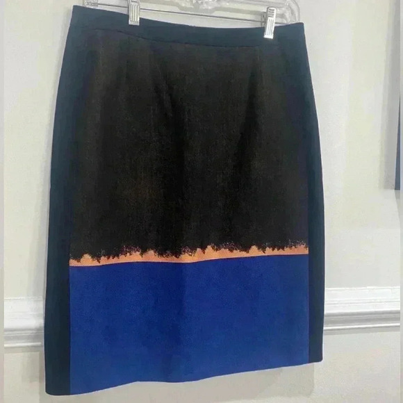 Hugo Boss Color Blocked Pencil Skirt Size 6 - Picture 2 of 9